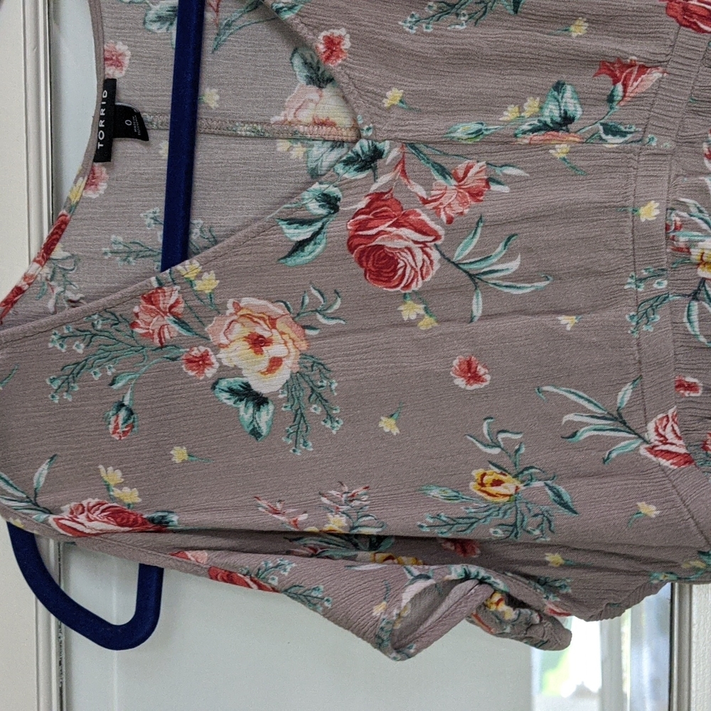 Torrid Open Shoulder Floral Tunic - Picture 3 of 8